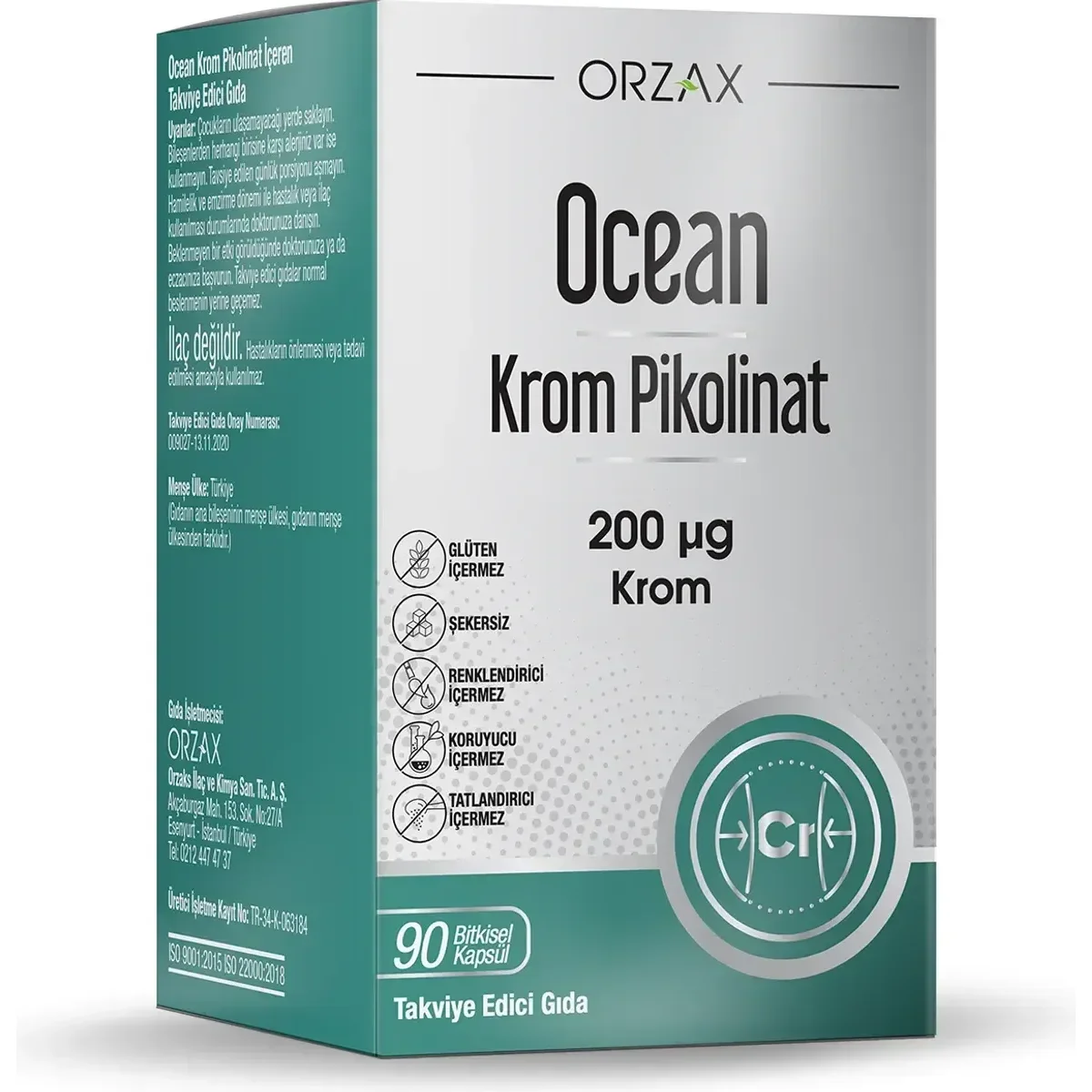 Ocean Krom Pikolinat 200 mcg 90 Kapsül