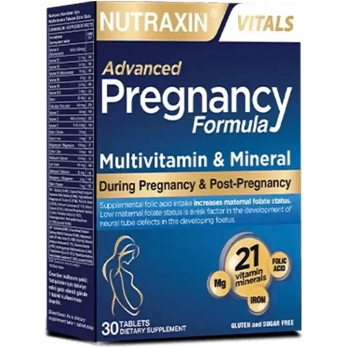 Nutraxin Pregnancy Formula 30 Tablet - Anne Bebek Bakımı için İdeal Besin Takviyesi