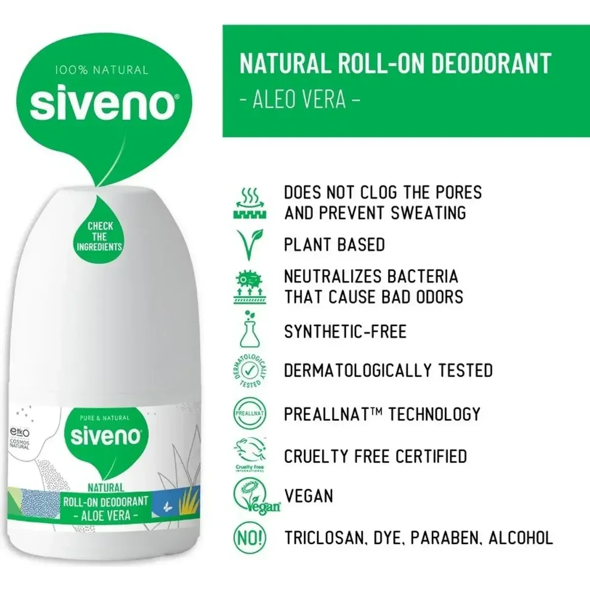 Siveno Doğal Roll-on Deodorant