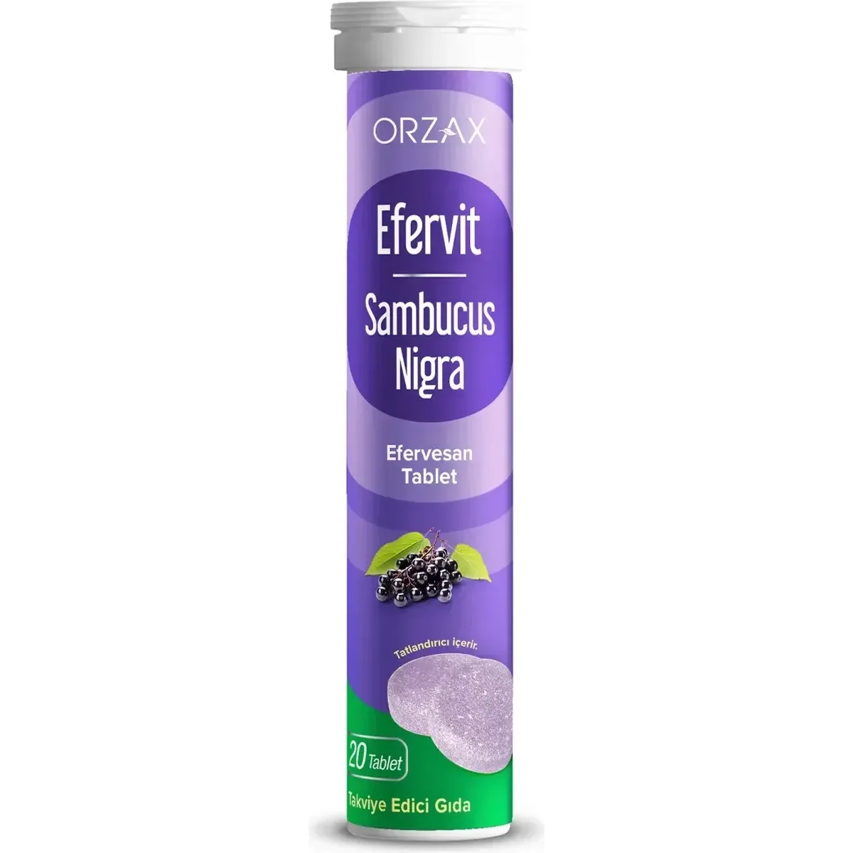 Efervit Sambucus Nigra Kara Mürver 20 Efervesan Tablet