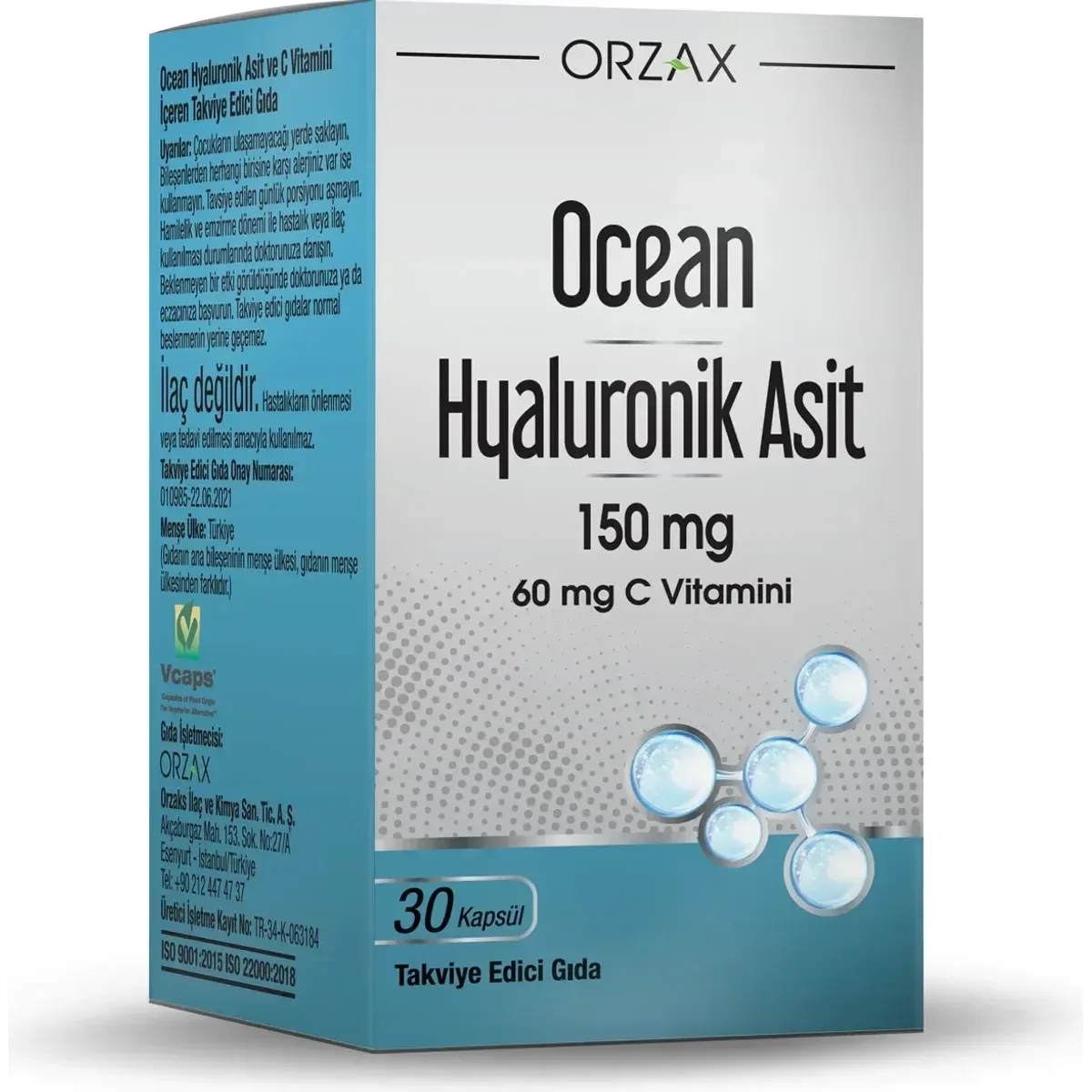 Ocean Hyaluronik Asit 30 Kapsül